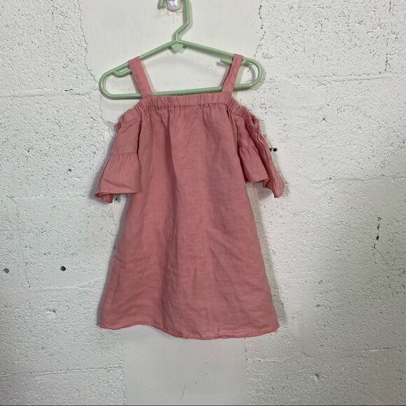 Zara Girls Casual Collection Pink Cold Shoulder Tie Front Dress 5 - Picture 7 of 13